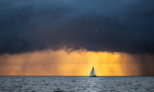 Boat in a storm